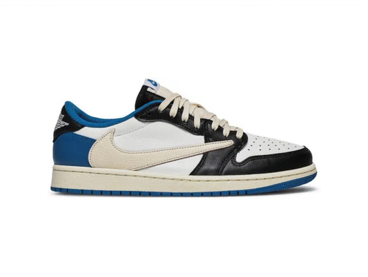 Fragment Design x Travis Scott x Air Jordan 1 Retro Low OG — Black/Royal/White 2021